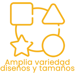 Amplia variedad en diseños y tamaños